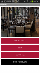 prezzo app booking screen