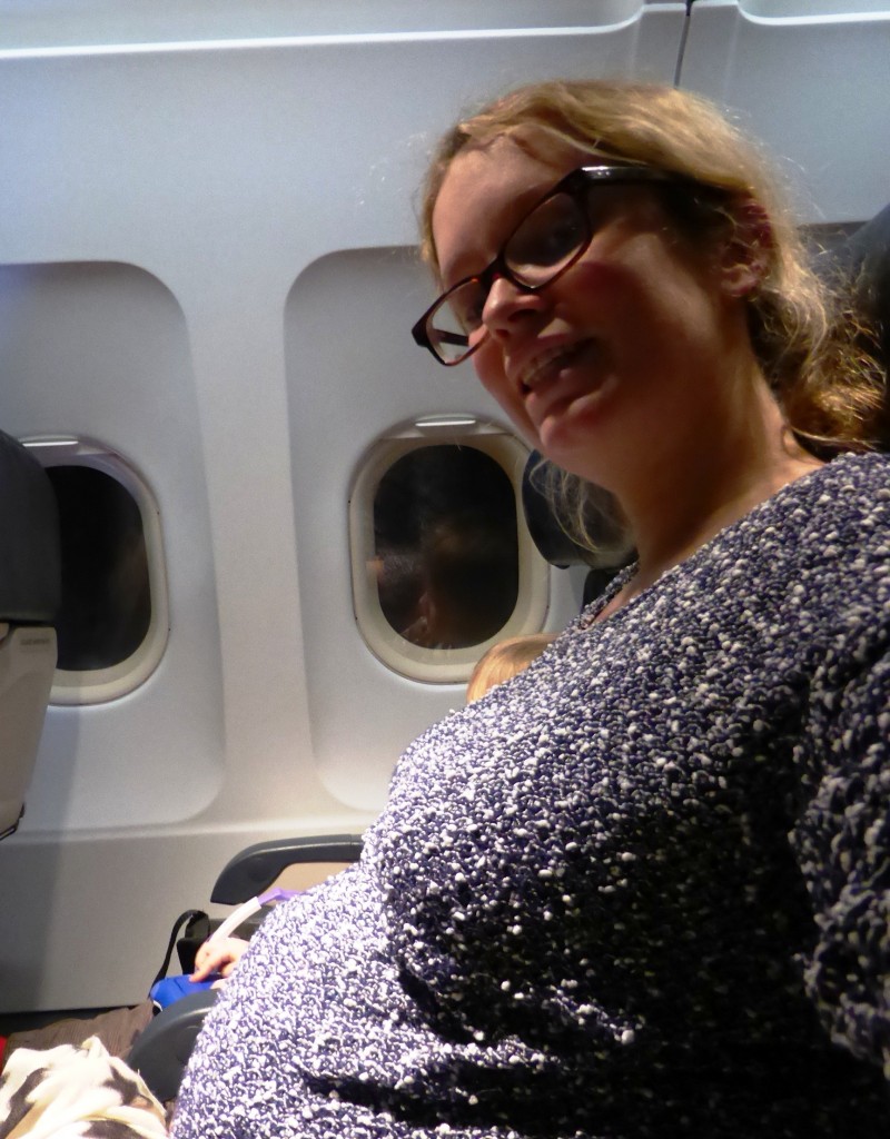 pregnant bump on a plane