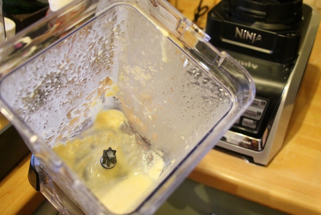 yorkshire pudding batter in a food processor