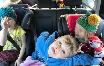 crazy kids in the car